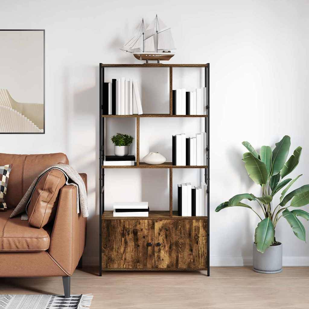 vidaXL Bücherregal Geräucherte Eiche 80 x 30 x 155,5 cm Holzwerkstoff