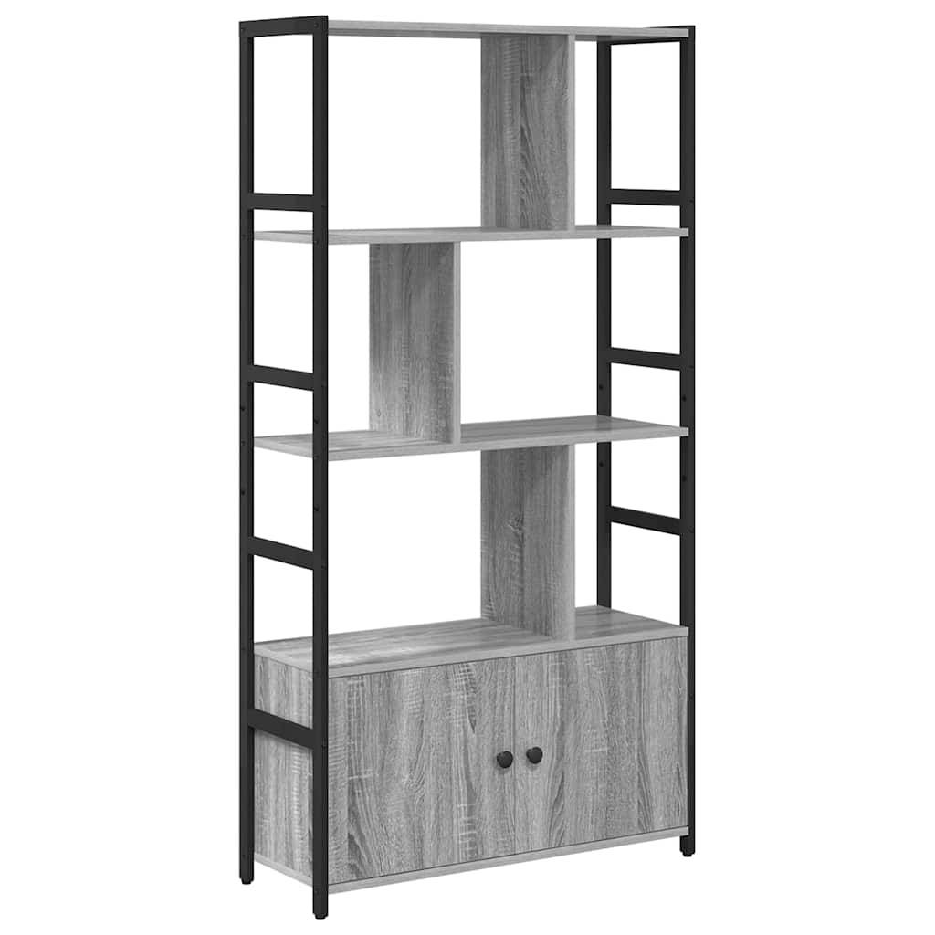 vidaXL Bücherregal Grau Sonoma 80 x 30 x 155,5 cm Holzwerkstoff