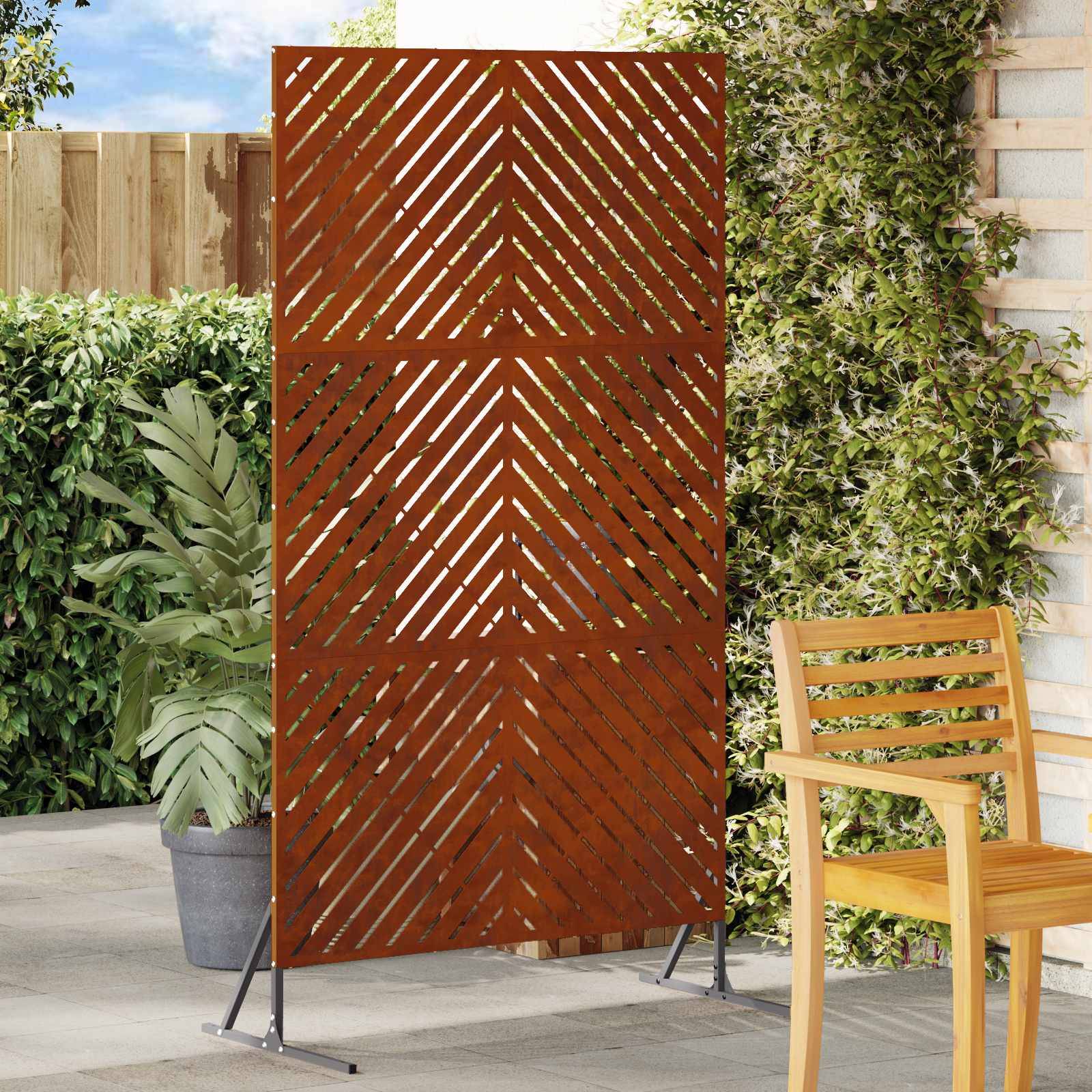 vidaXL Sichtschutz Grau 100 x 50 x 180 cm Stahl