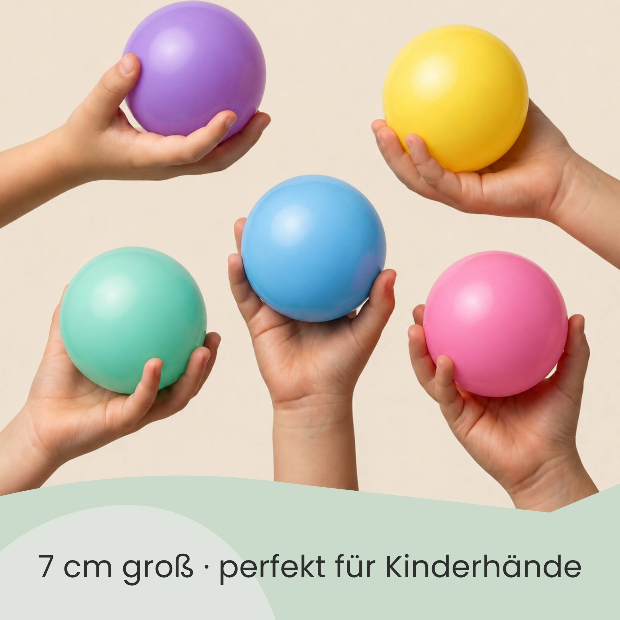 300 Bunte Bälle für Bällebad 7cm Baby Spielbälle Kinder Spielzeug Plastikbälle