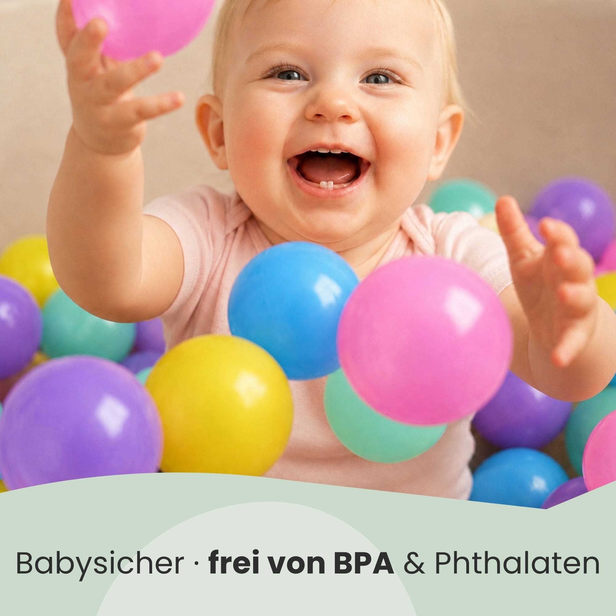 300 Bunte Bälle für Bällebad 7cm Baby Spielbälle Kinder Spielzeug Plastikbälle