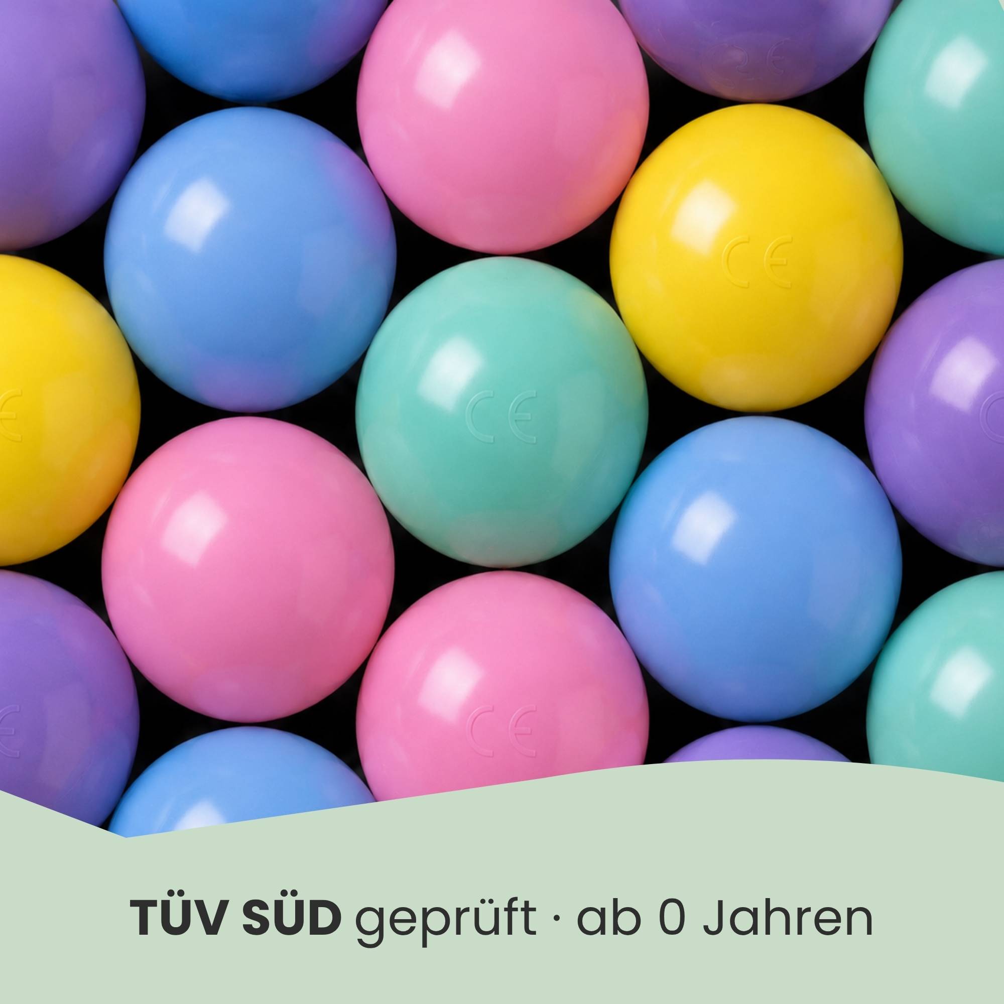 3000 Bunte Bälle für Bällebad 7cm Baby Spielbälle Kinder Spielzeug Plastikbälle