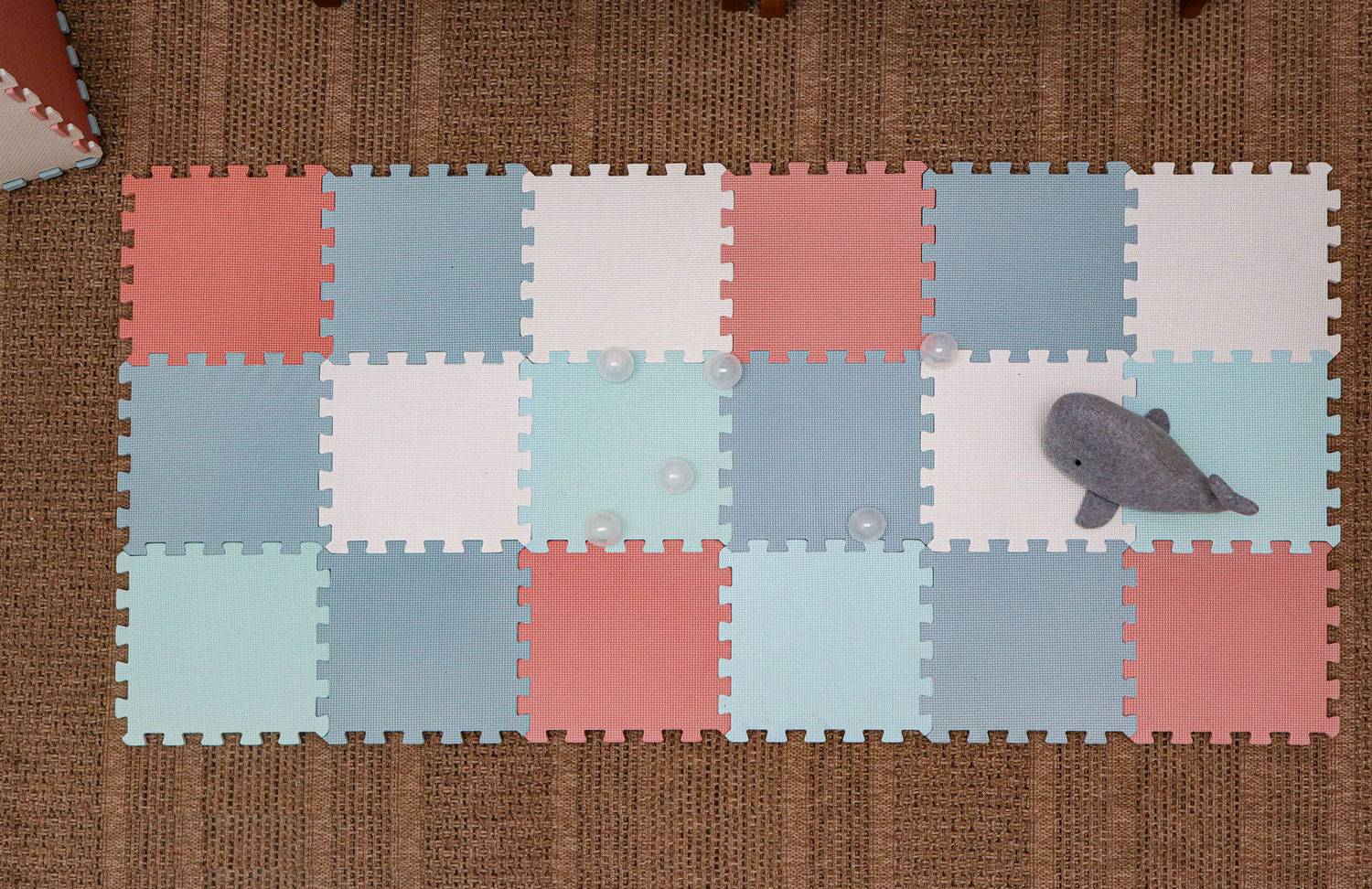 18 Teile Spielmatte Baby Puzzlematte - 30x30 Krabbelmatte Bodenmatte Kinderzimmer
