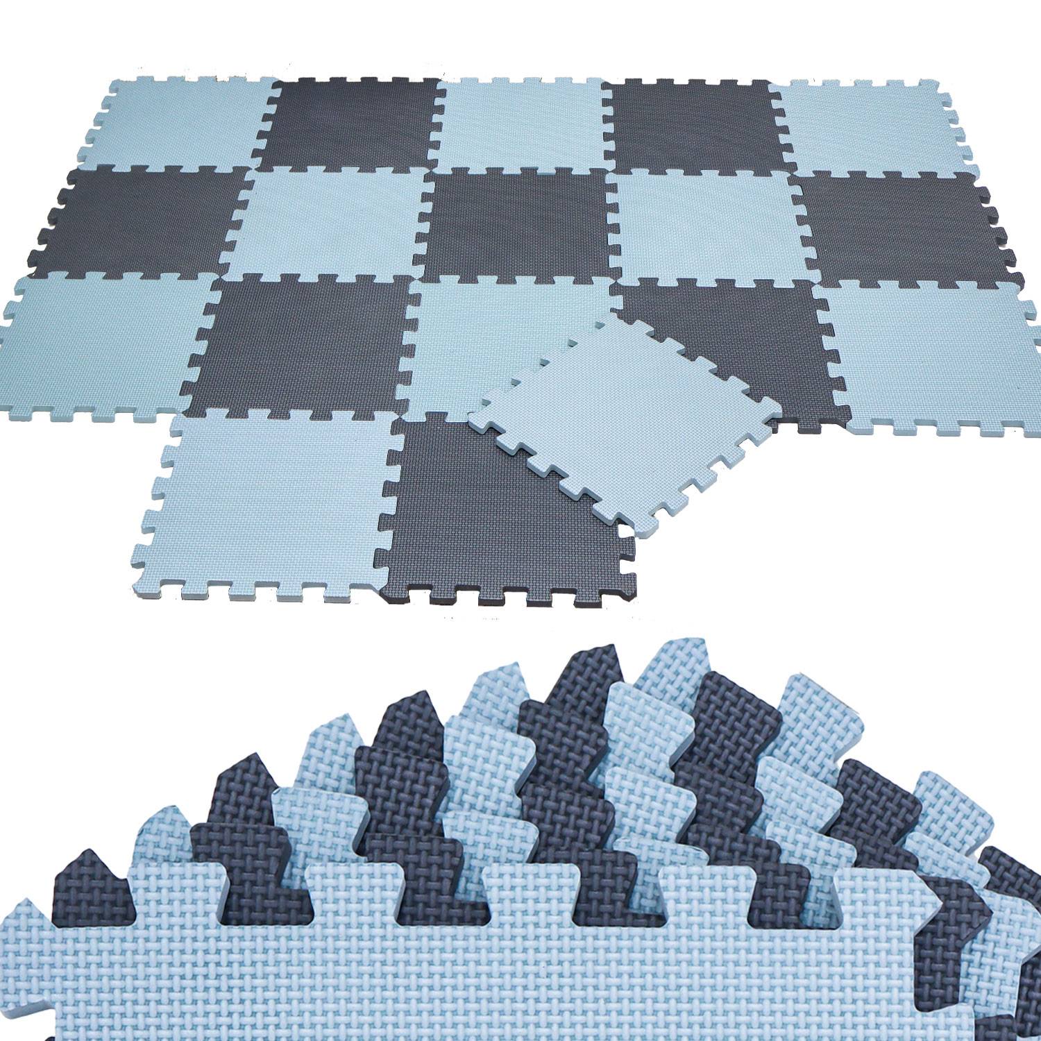 18 Teile Spielmatte Baby Puzzlematte - 30x30 Krabbelmatte Bodenmatte Kinderzimmer