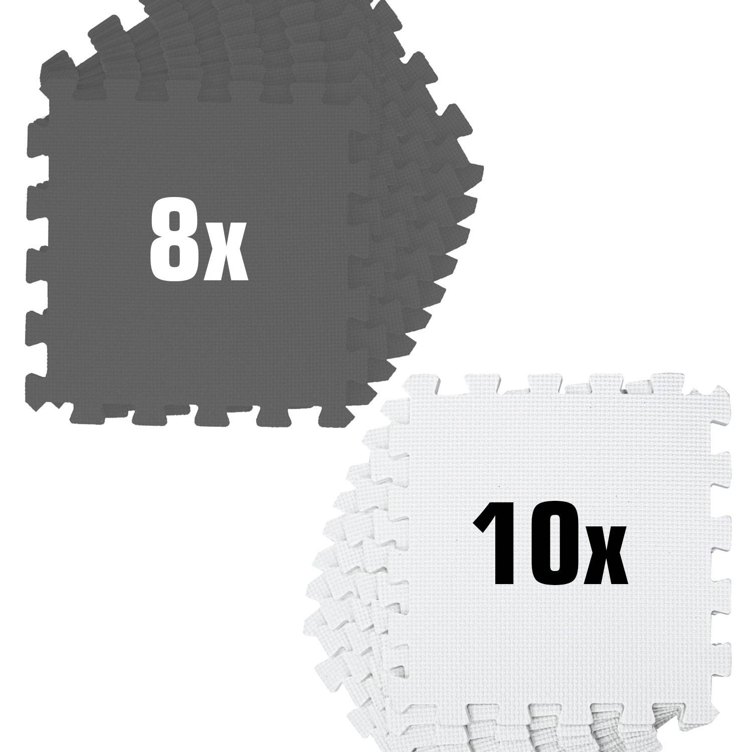 18 Teile Spielmatte Baby Puzzlematte - 30x30 Krabbelmatte Bodenmatte Kinderzimmer