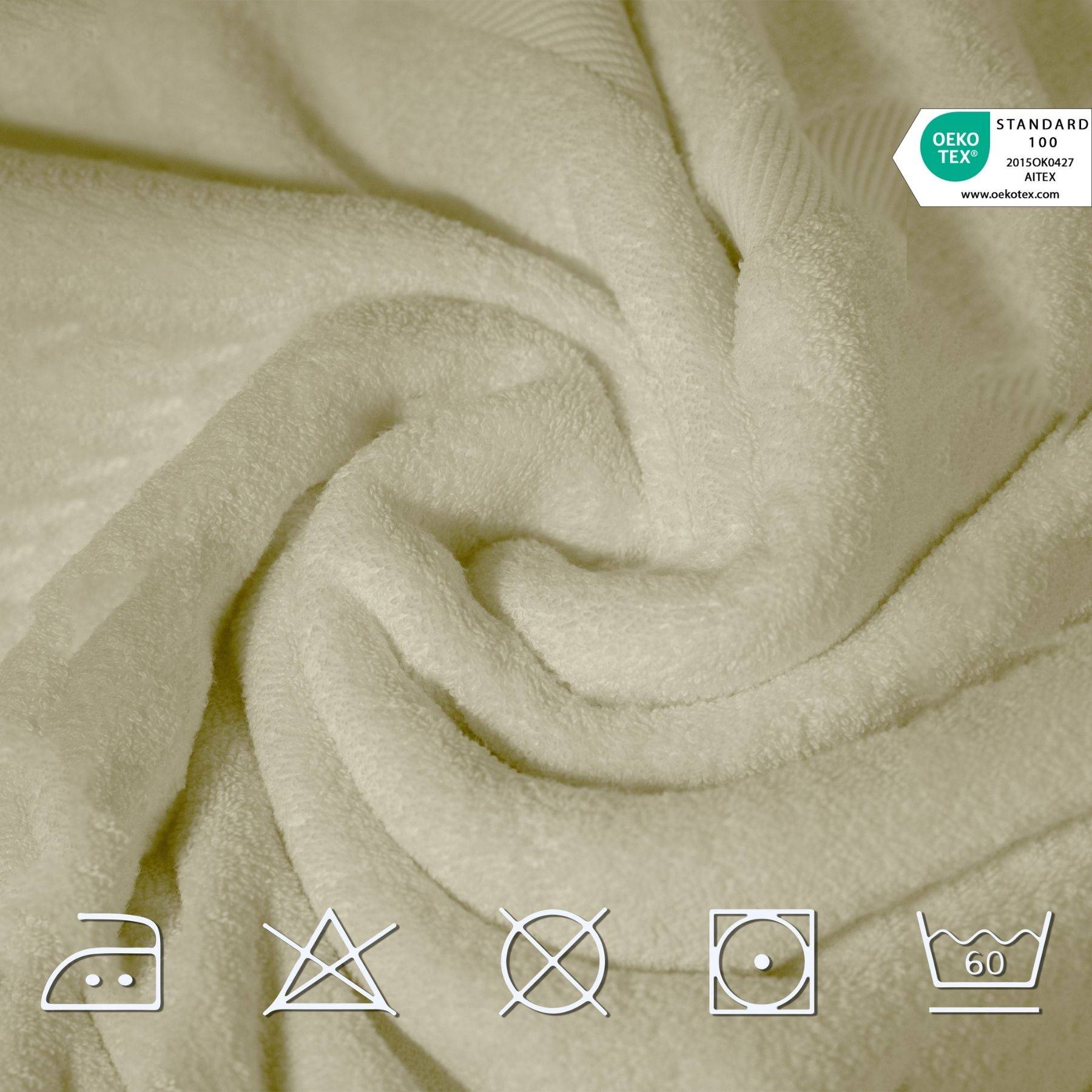 4er-Set Duschtücher70x140cm 100% Baumwolle 450g/m², extra saugfähig 2xAnthrazit 2xTaupe