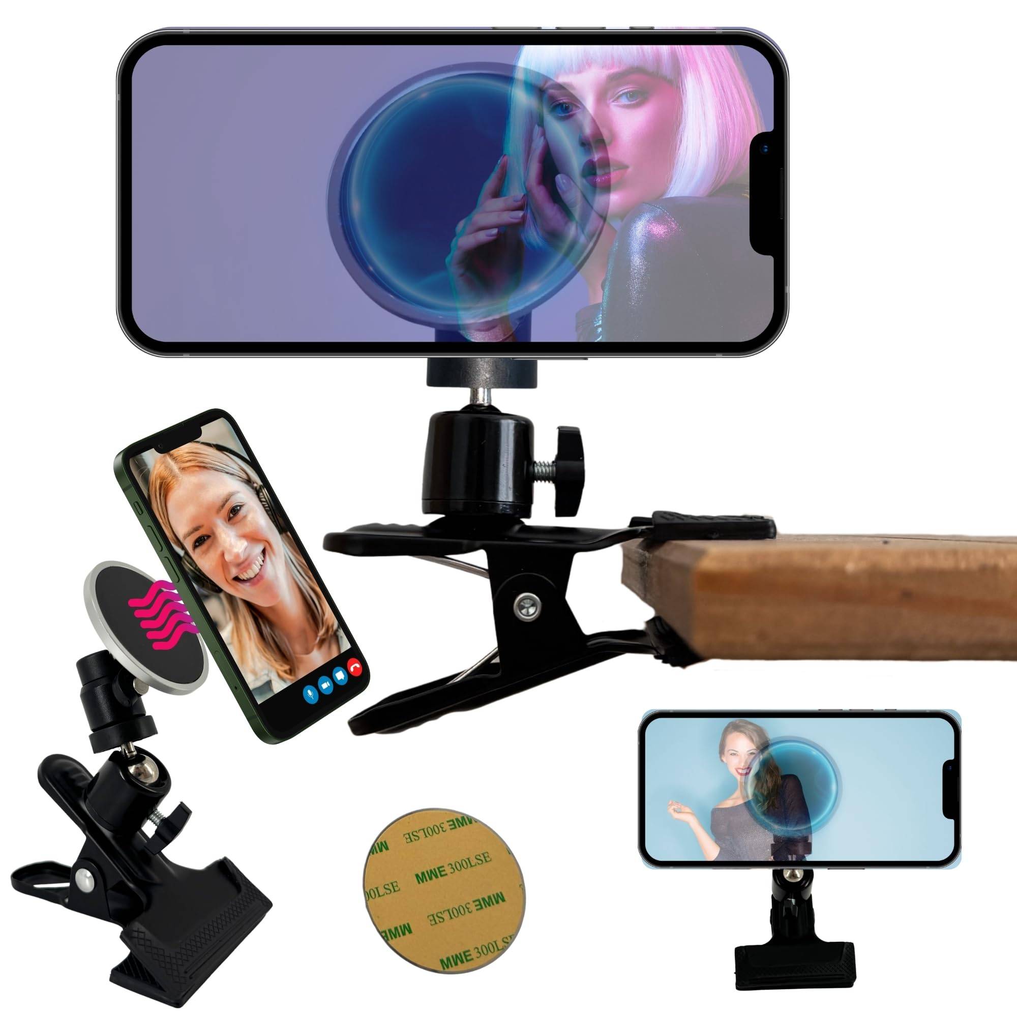 Klemmstativ Magnetische Handy Halterung für Apple Magsafe Klemmhalterung Samsung Google Xiaomi Smartphone Handyhalterung