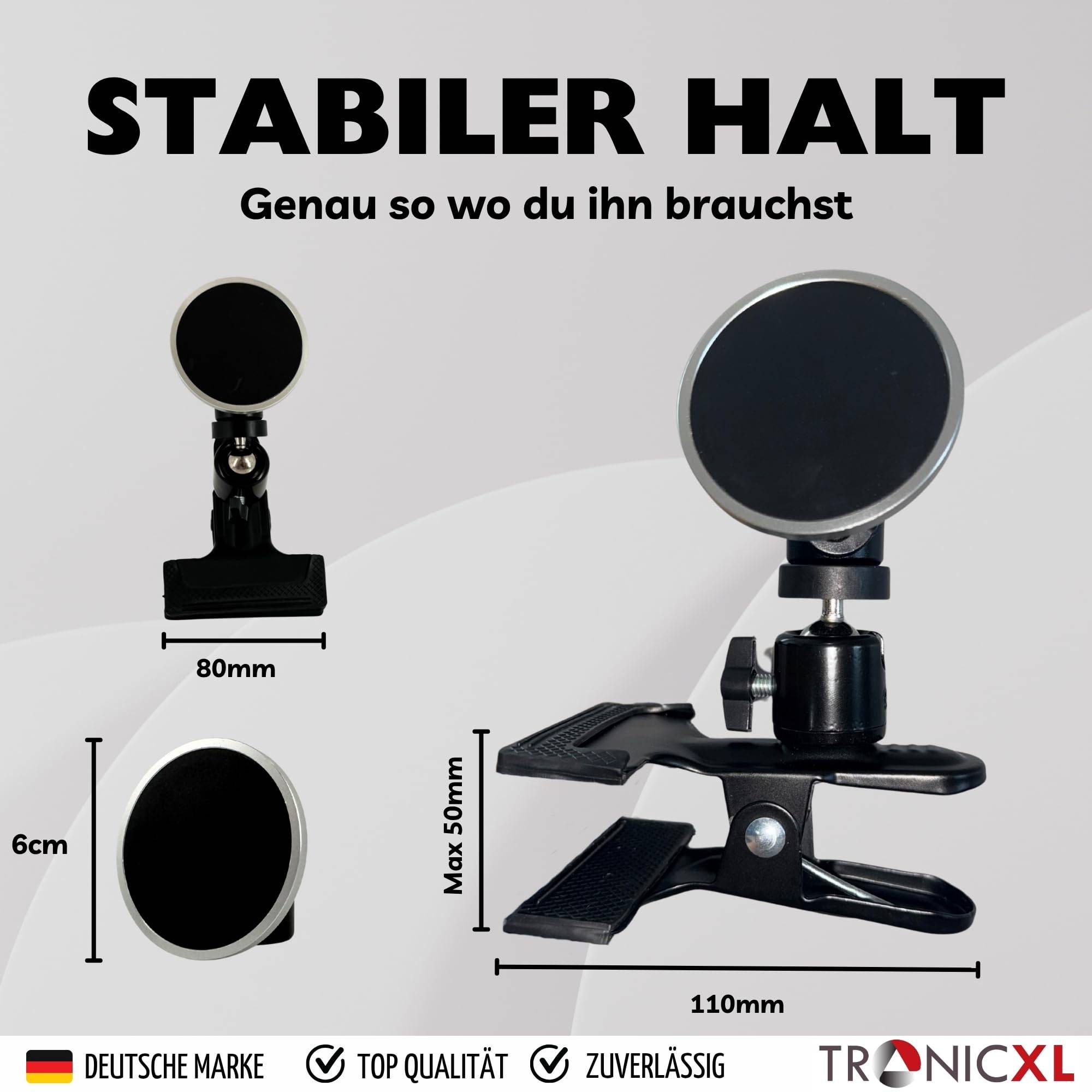 Klemmstativ Magnetische Handy Halterung für Apple Magsafe Klemmhalterung Samsung Google Xiaomi Smartphone Handyhalterung