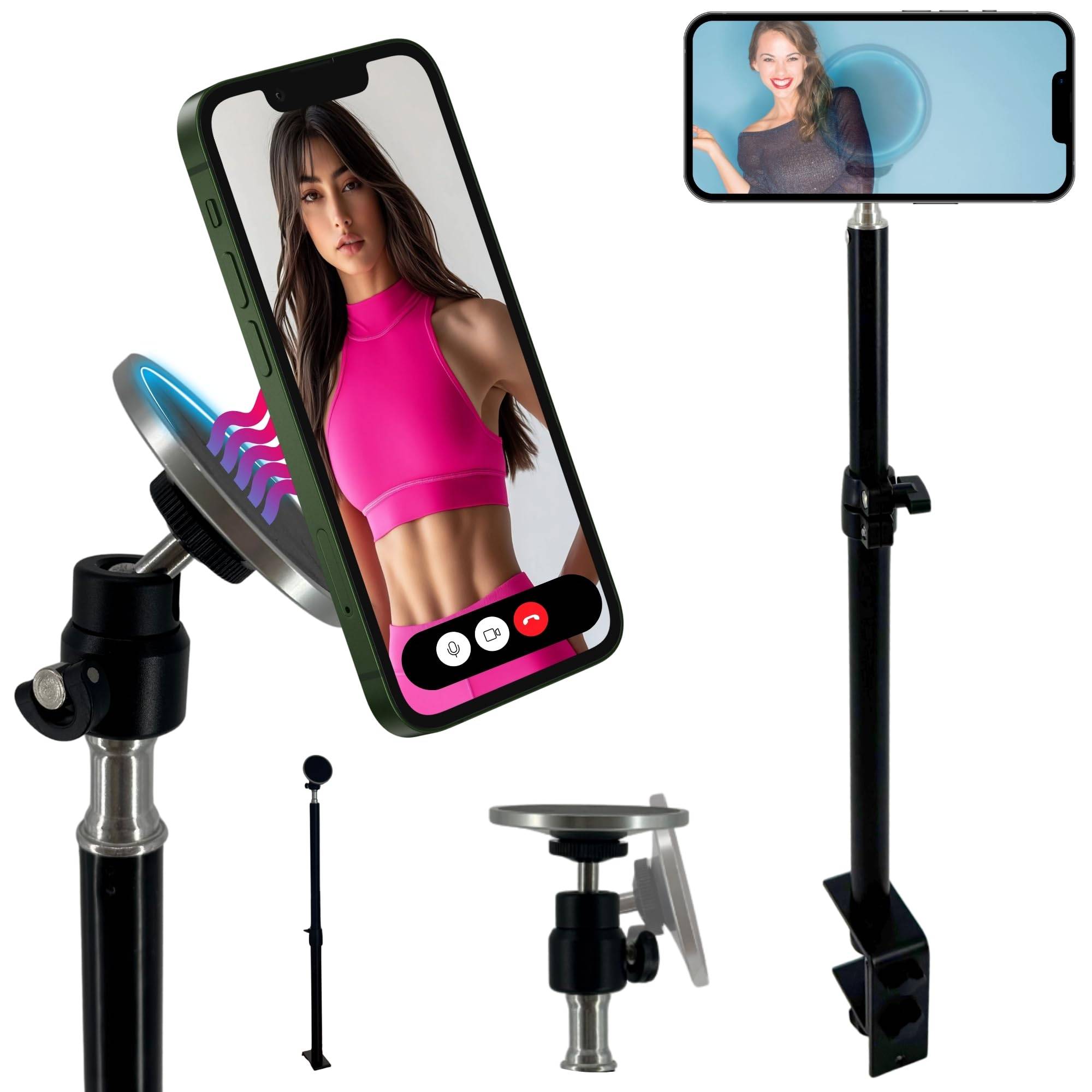 Klemmstativ Klemm Halterung Handy für Apple Magsafe höhenverstellbar Stativ Klemm Tisch Tischhalterung Smartphone