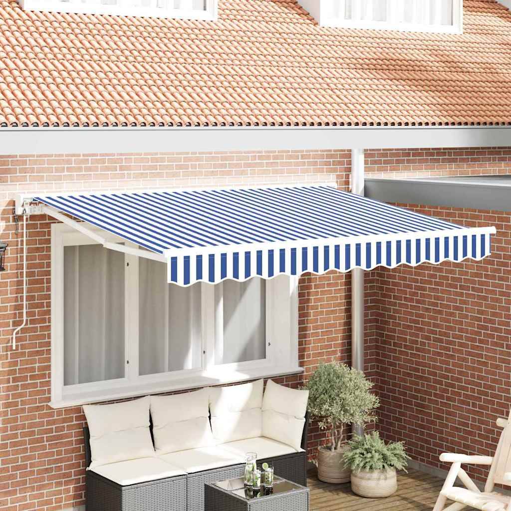 vidaXL Markisenrahmen Blau und Weiß 250 x 200 cm