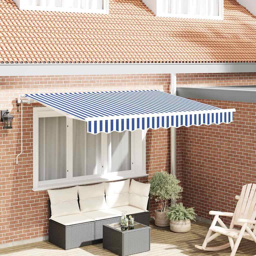 vidaXL Einziehbare Markise Blau 250 x 200 cm Stoff
