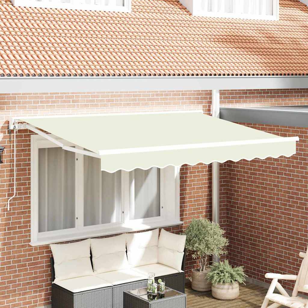 vidaXL Markisenrahmen Creme 250 x 200 cm Polyester mit PU-Beschichtung