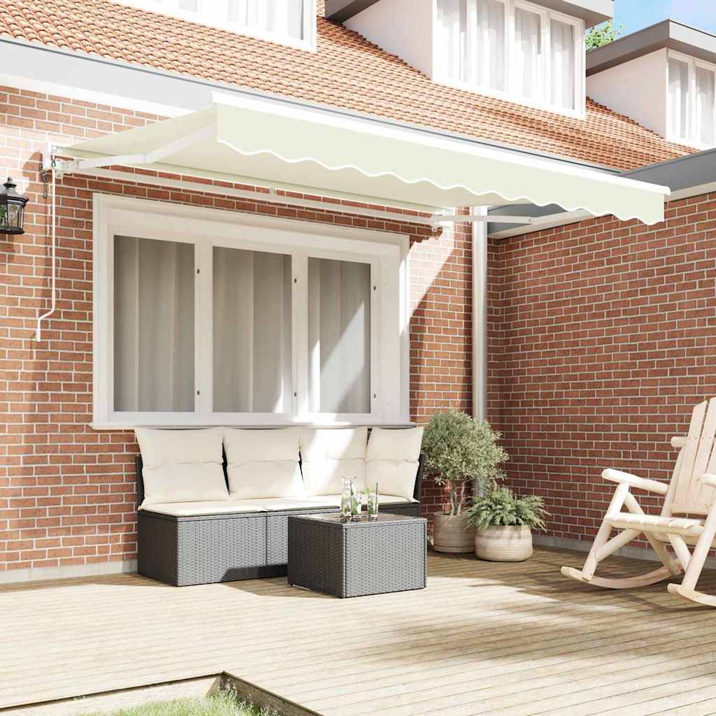 vidaXL Markisenrahmen Creme 250 x 200 cm Polyester mit PU-Beschichtung
