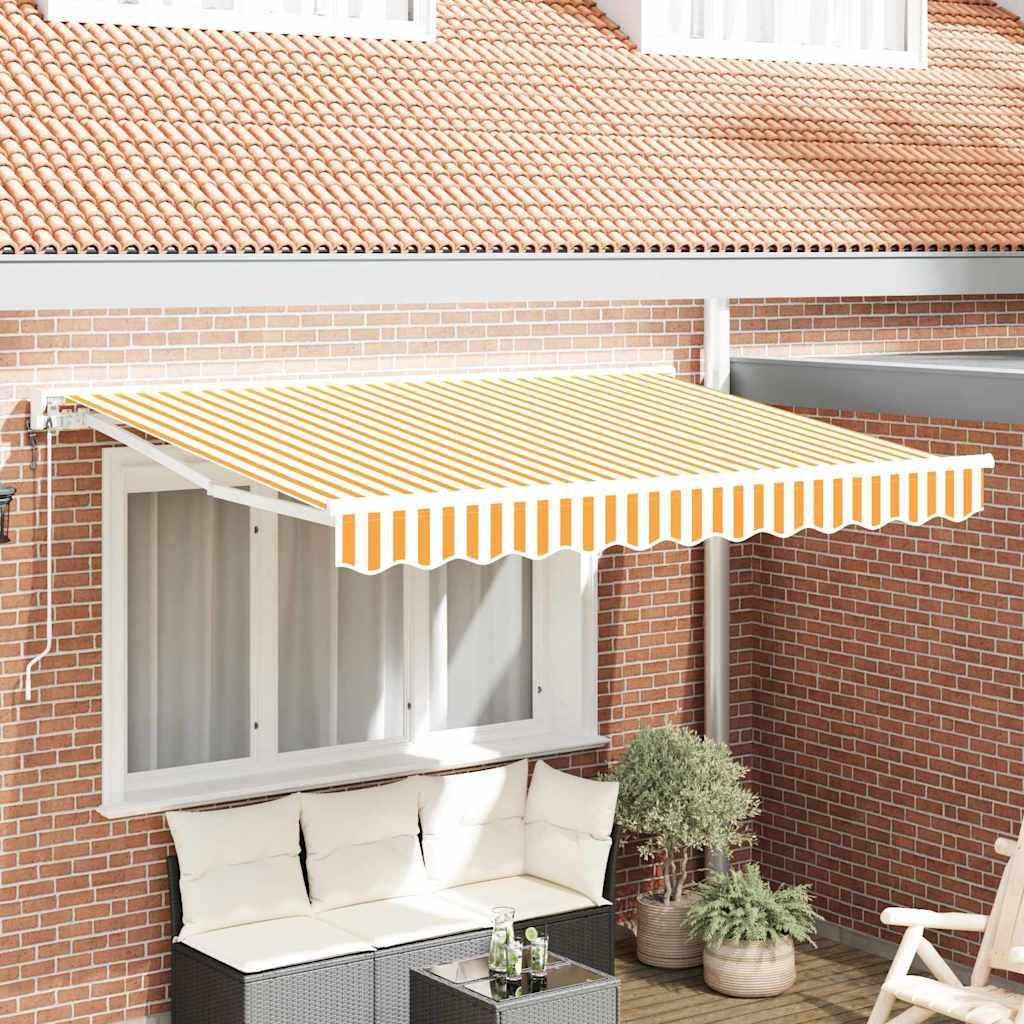 vidaXL Markisenrahmen Gelb und Weiß 250 x 200 cm