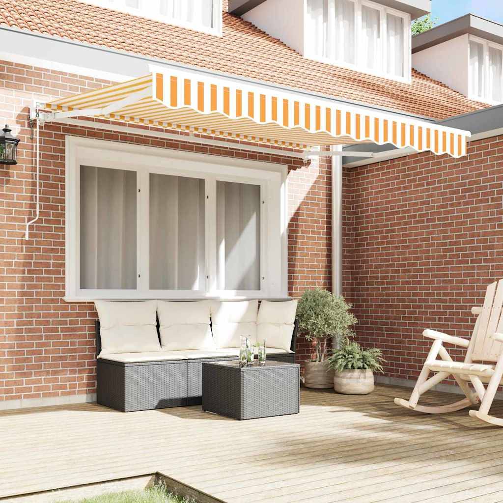vidaXL Markisenrahmen Gelb und Weiß 250 x 200 cm