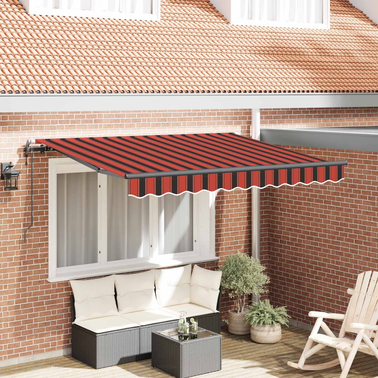 vidaXL Einziehbare Markise Orange 250 x 200 cm Stoff