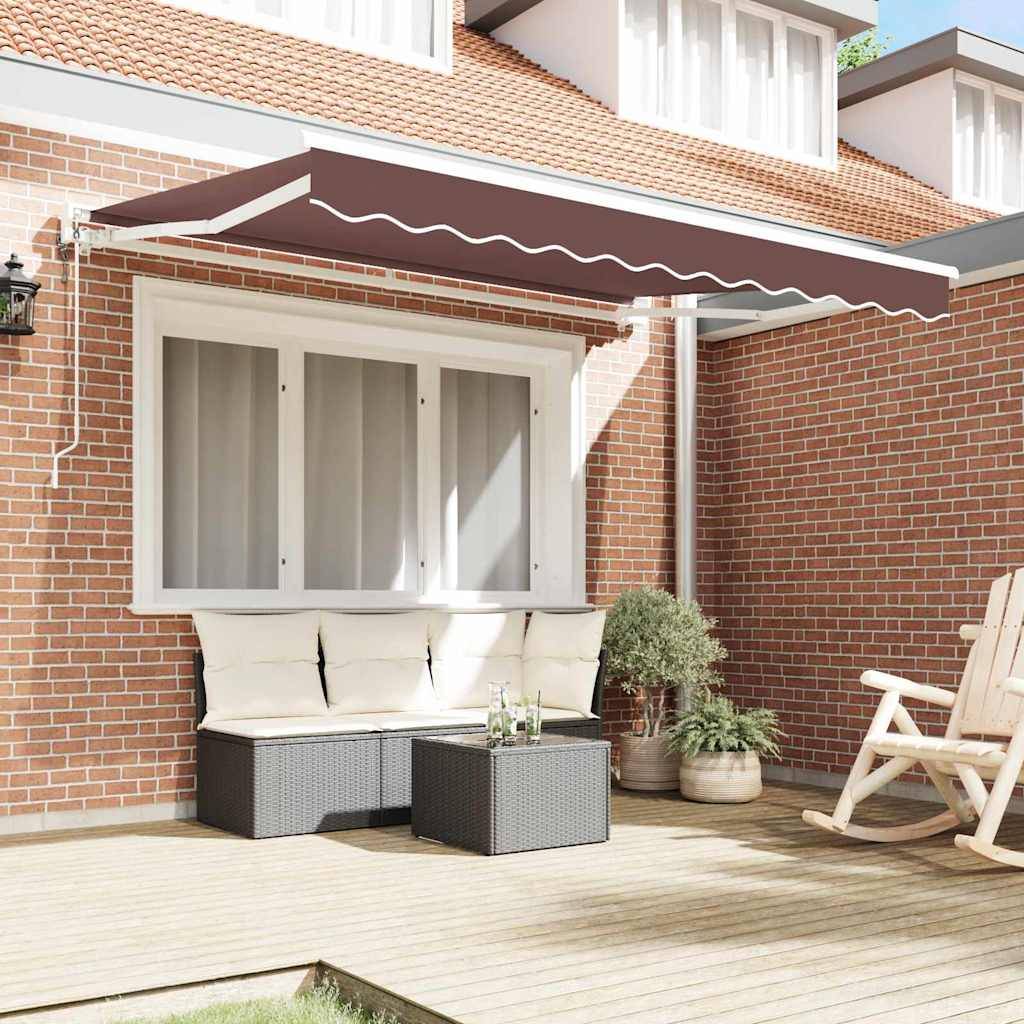 vidaXL Markisenrahmen Braun 250 x 200 cm Polyester mit PU-Beschichtung