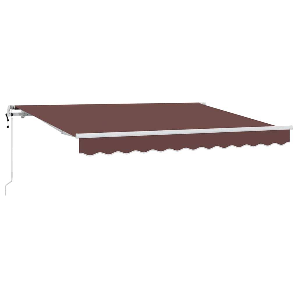 vidaXL Einziehbare Markise Braun 350 x 200 cm Stoff