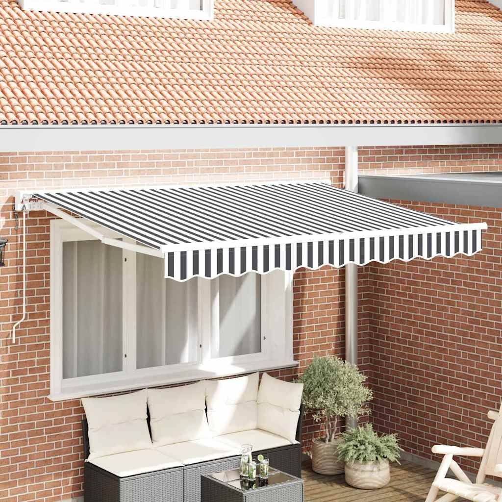 vidaXL Markisenrahmen Anthrazit und Weiß 350 x 200 cm