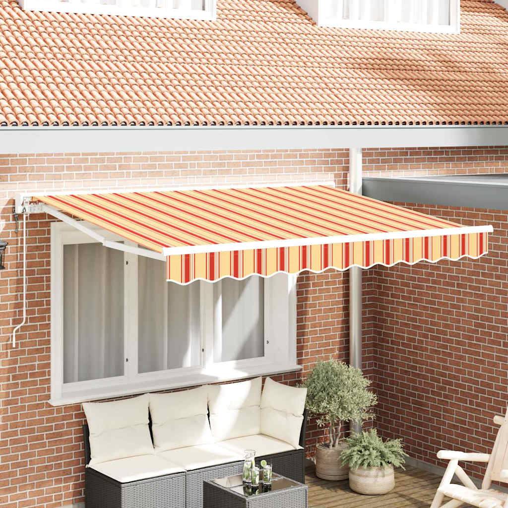 vidaXL Einziehbare Markise Bunt gestreift 250x200 cm Stoff