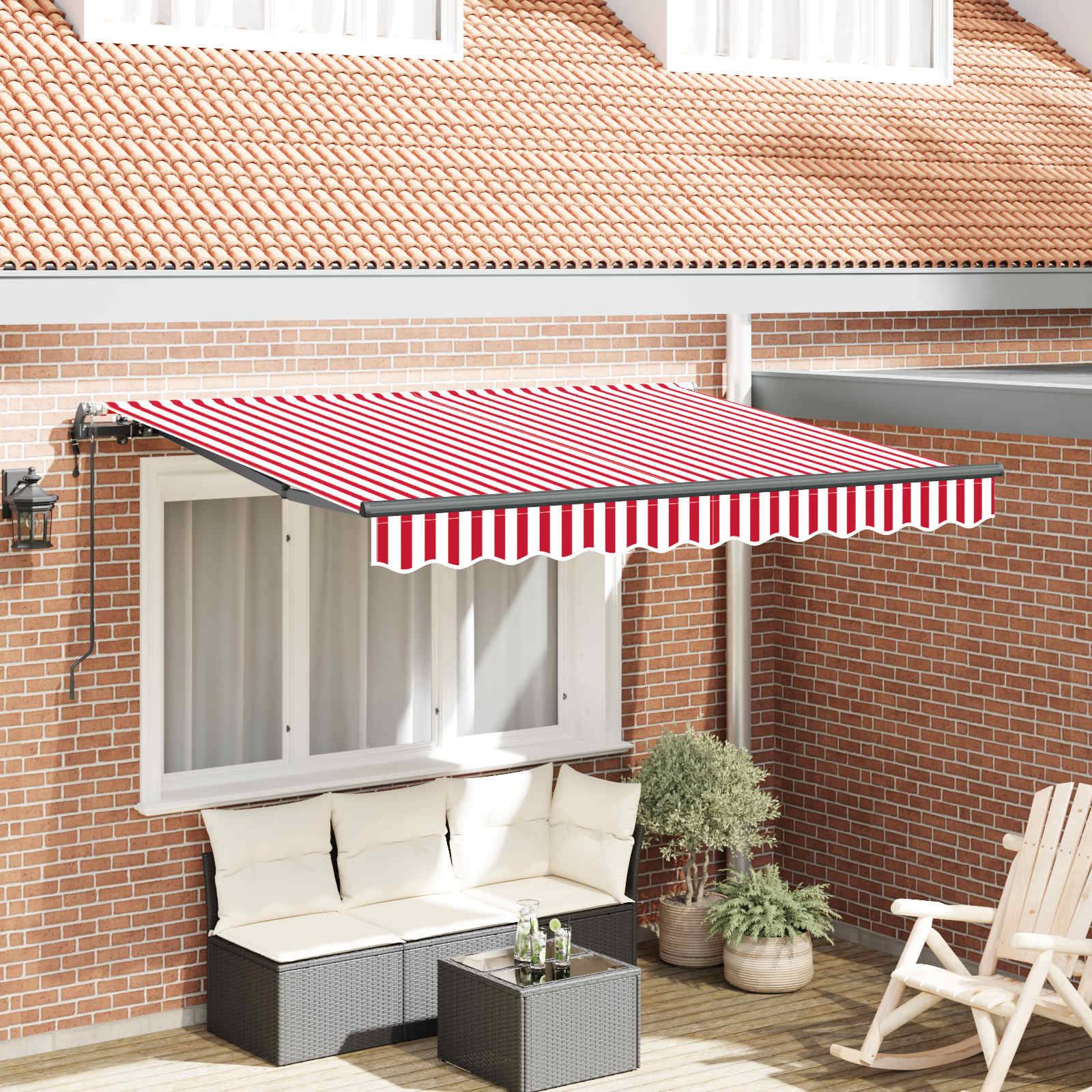 vidaXL Einziehbare Markise Rot 250 x 200 cm Stoff
