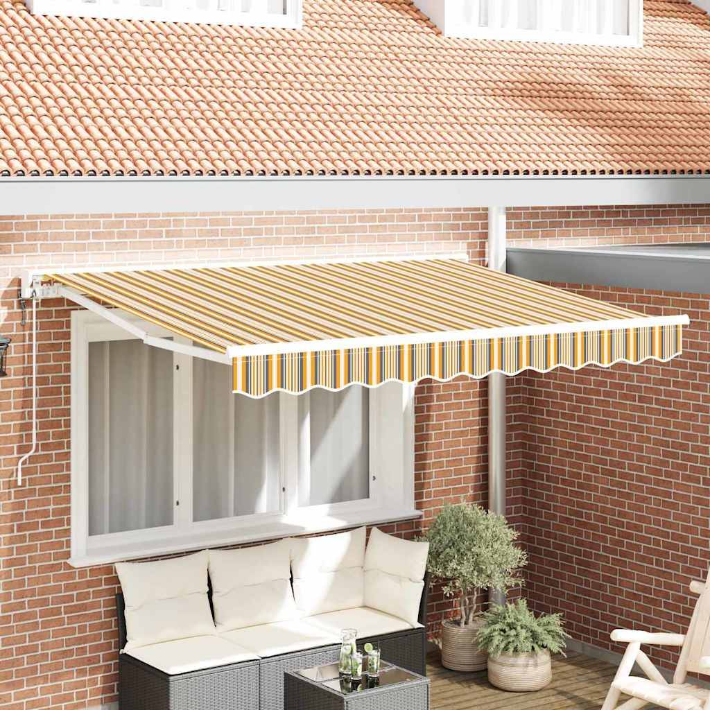 vidaXL Einziehbare Markise Bunt gestreift 250x200 cm Stoff