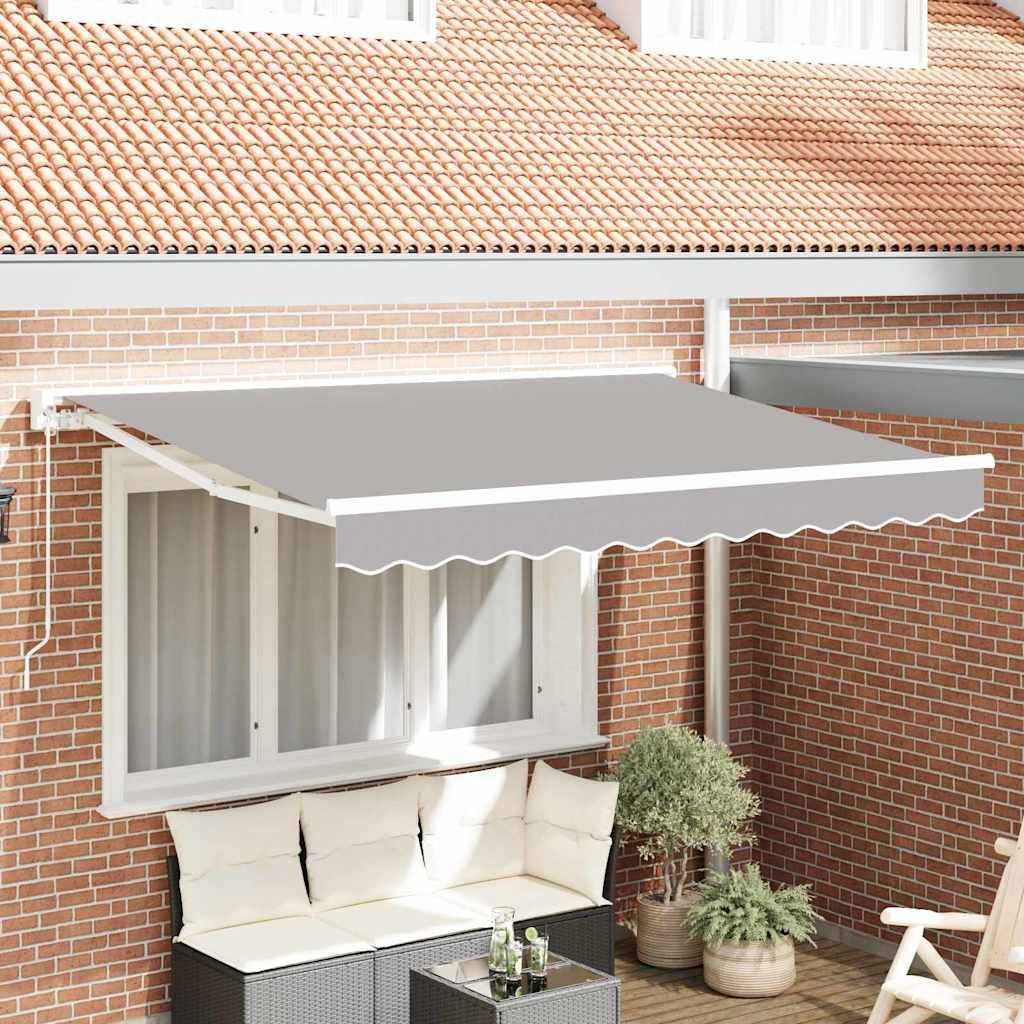 vidaXL Markisenrahmen Hellgrau 350 x 200 cm