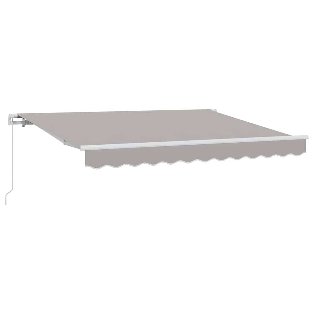 vidaXL Einziehbare Markise Hellgrau 350 x 200 cm