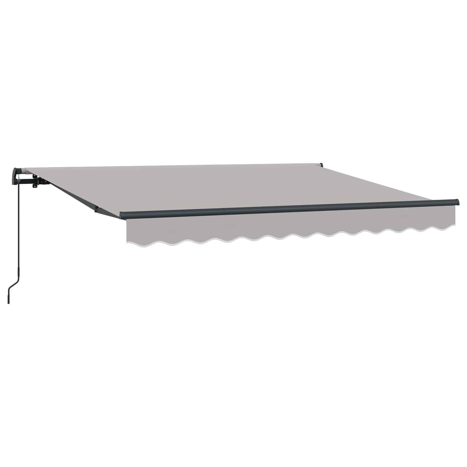vidaXL Einziehbare Markise Hellgrau 250 x 200 cm Stoff