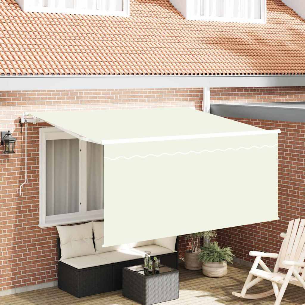 vidaXL Einziehbare Markise Creme 300 x 200 cm Stoff