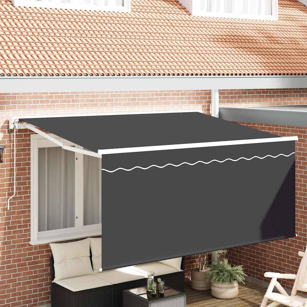 vidaXL Einziehbare Markise Anthrazit 300 x 200 cm Polyester