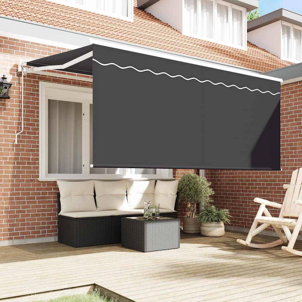 vidaXL Einziehbare Markise Anthrazit 300 x 200 cm Polyester