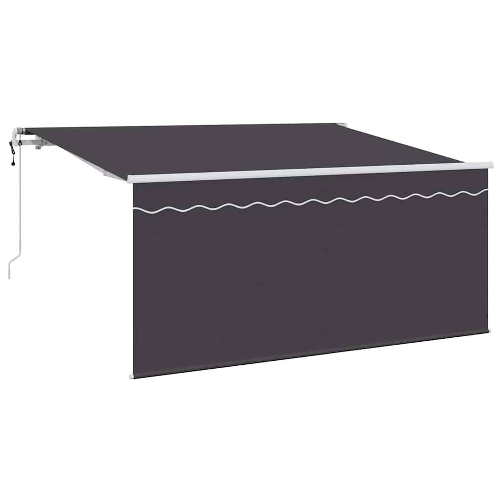 vidaXL Einziehbare Markise Anthrazit 300 x 200 cm Polyester