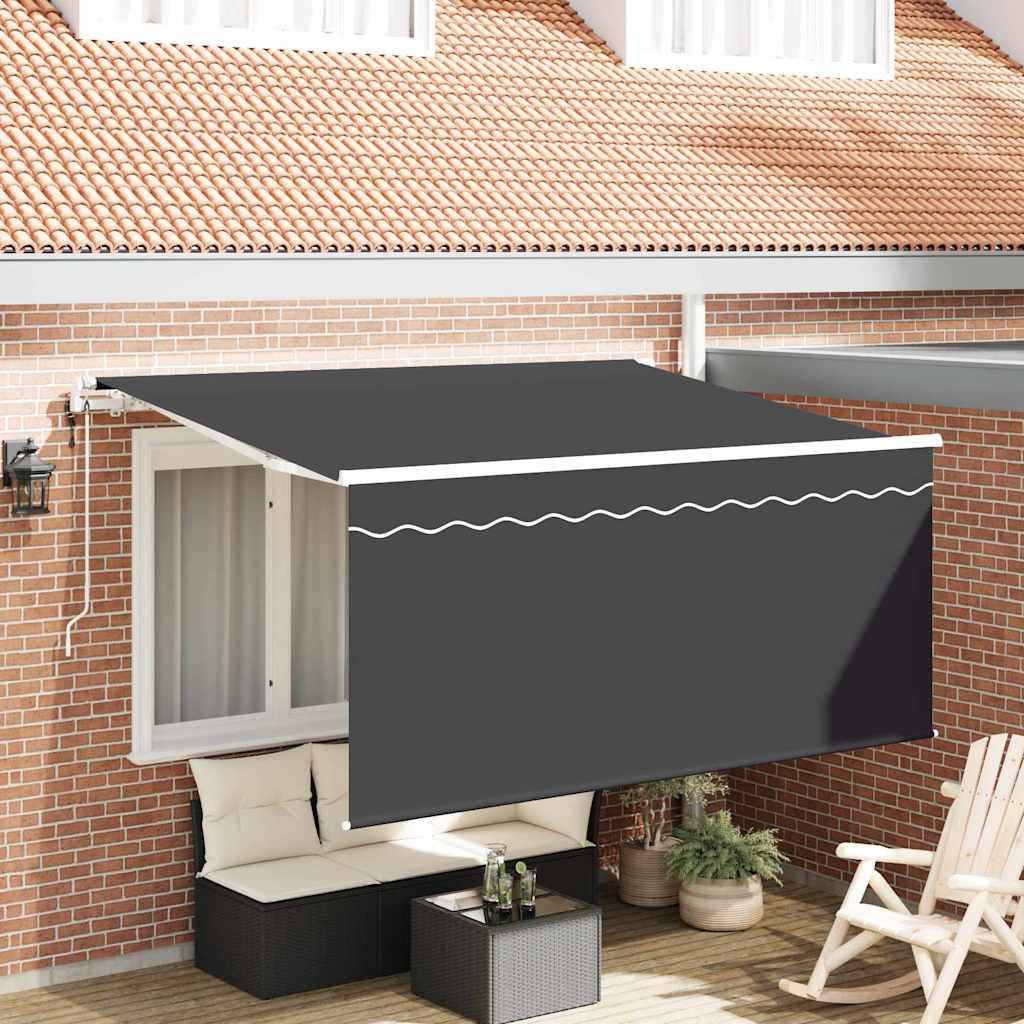 vidaXL Einziehbare Markise Anthrazit 300 x 200 cm Polyester