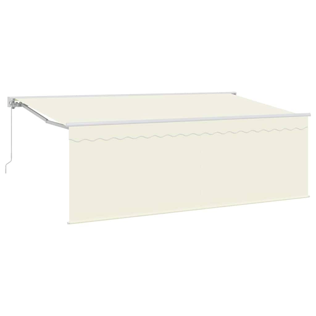 vidaXL Einziehbare Markise Creme 400 x 200 cm Polyester und Aluminium