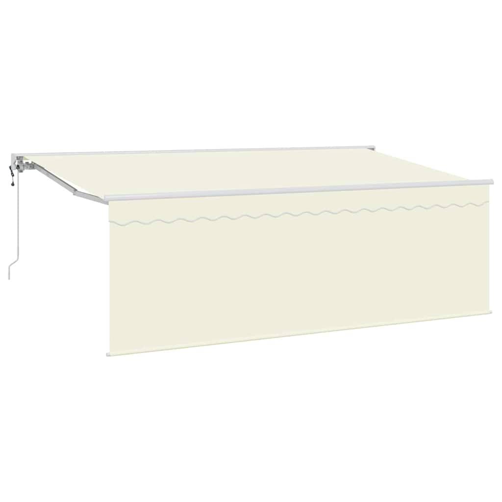 vidaXL Einziehbare Markise Creme 350 x 200 cm Polyester und Aluminium