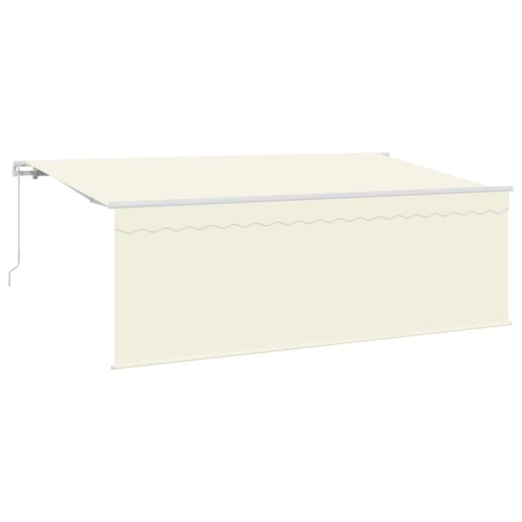 vidaXL Einziehbare Markise Creme 350 x 200 cm Polyester und Aluminium