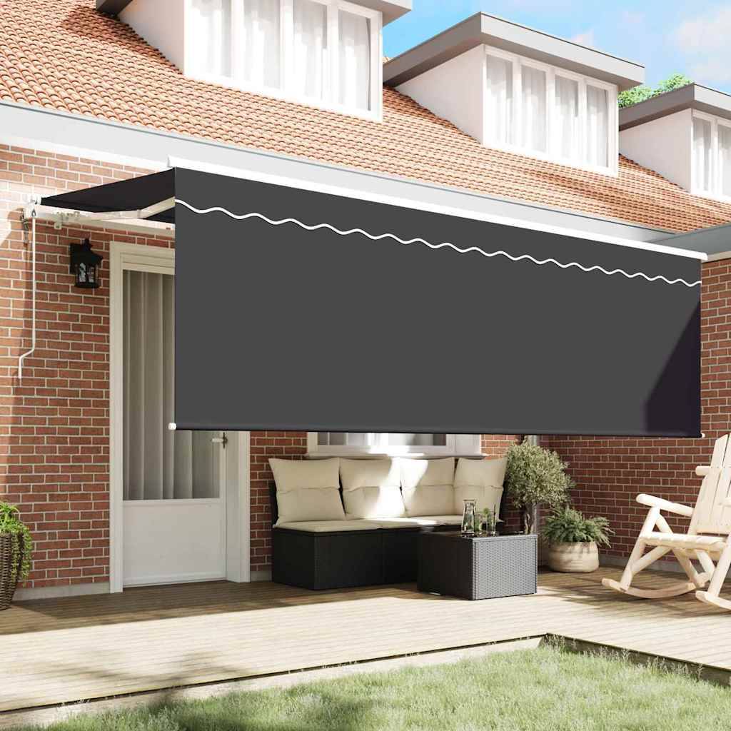 vidaXL Einziehbare Markise Anthrazit 350 x 200 cm