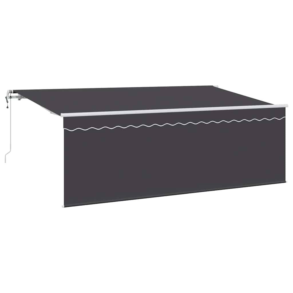 vidaXL Einziehbare Markise Anthrazit 350 x 200 cm