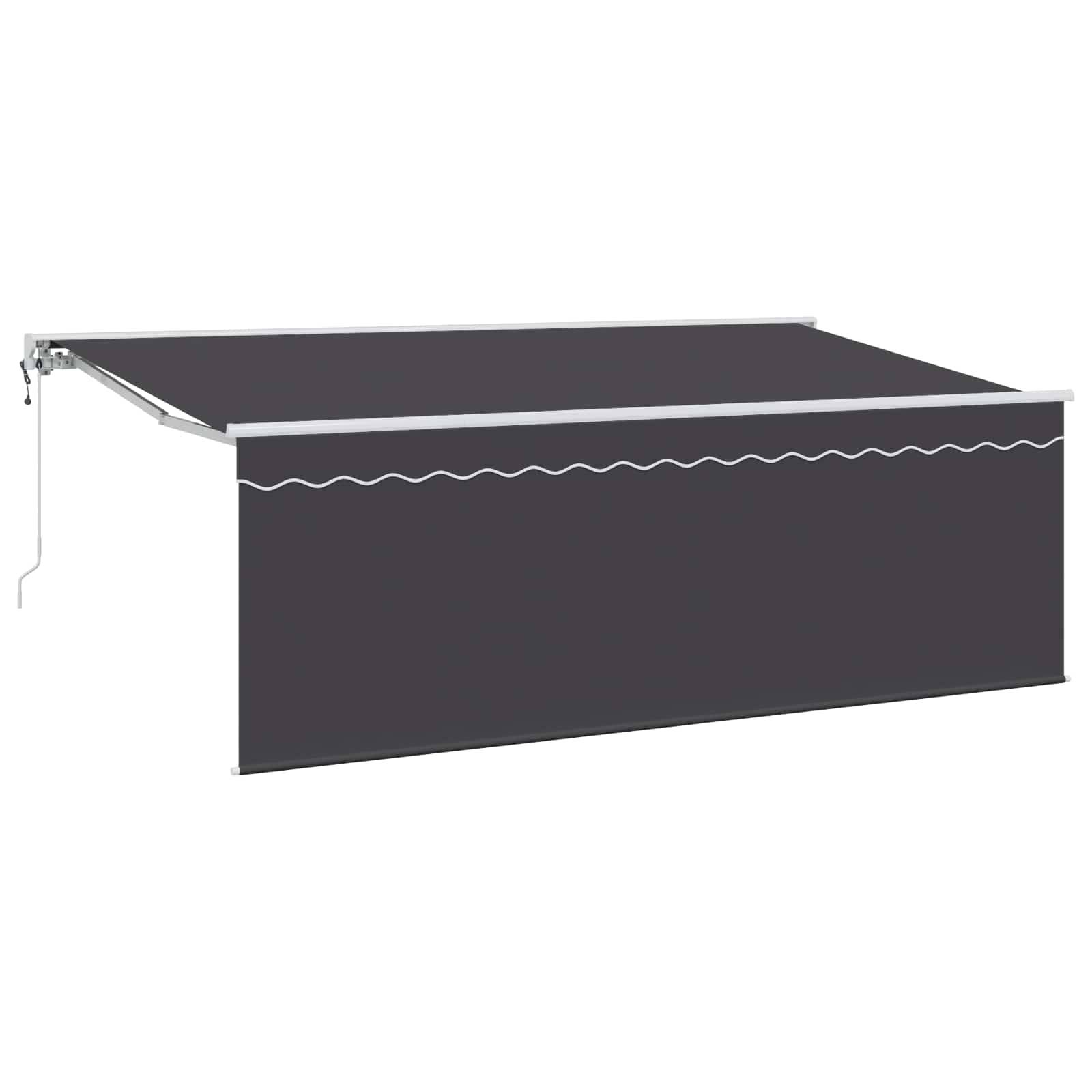 vidaXL Einziehbare Markise Anthrazit 400 x 200 cm