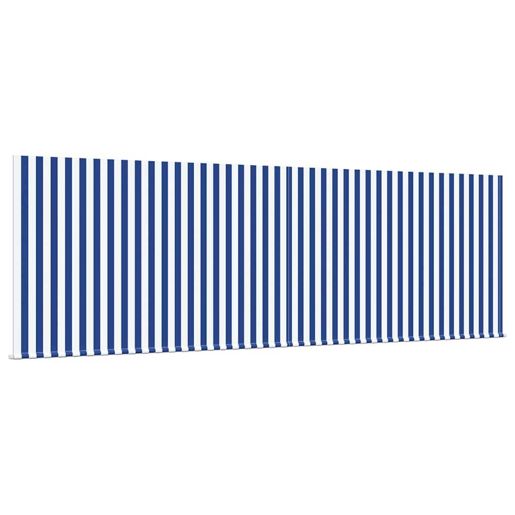 vidaXL Einziehbare Markise Blau und Weiß 400 x 300 cm