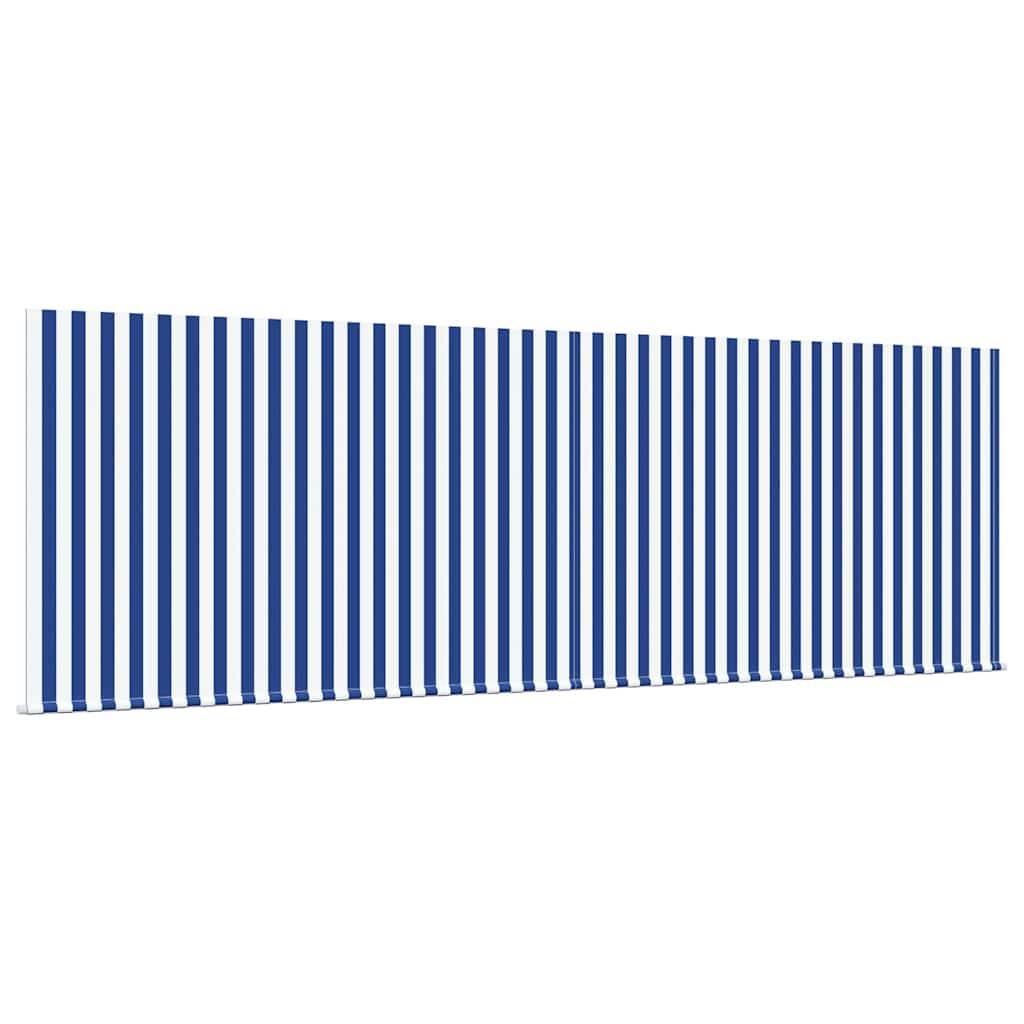 vidaXL Einziehbare Markise Blau und Weiß 400 x 300 cm