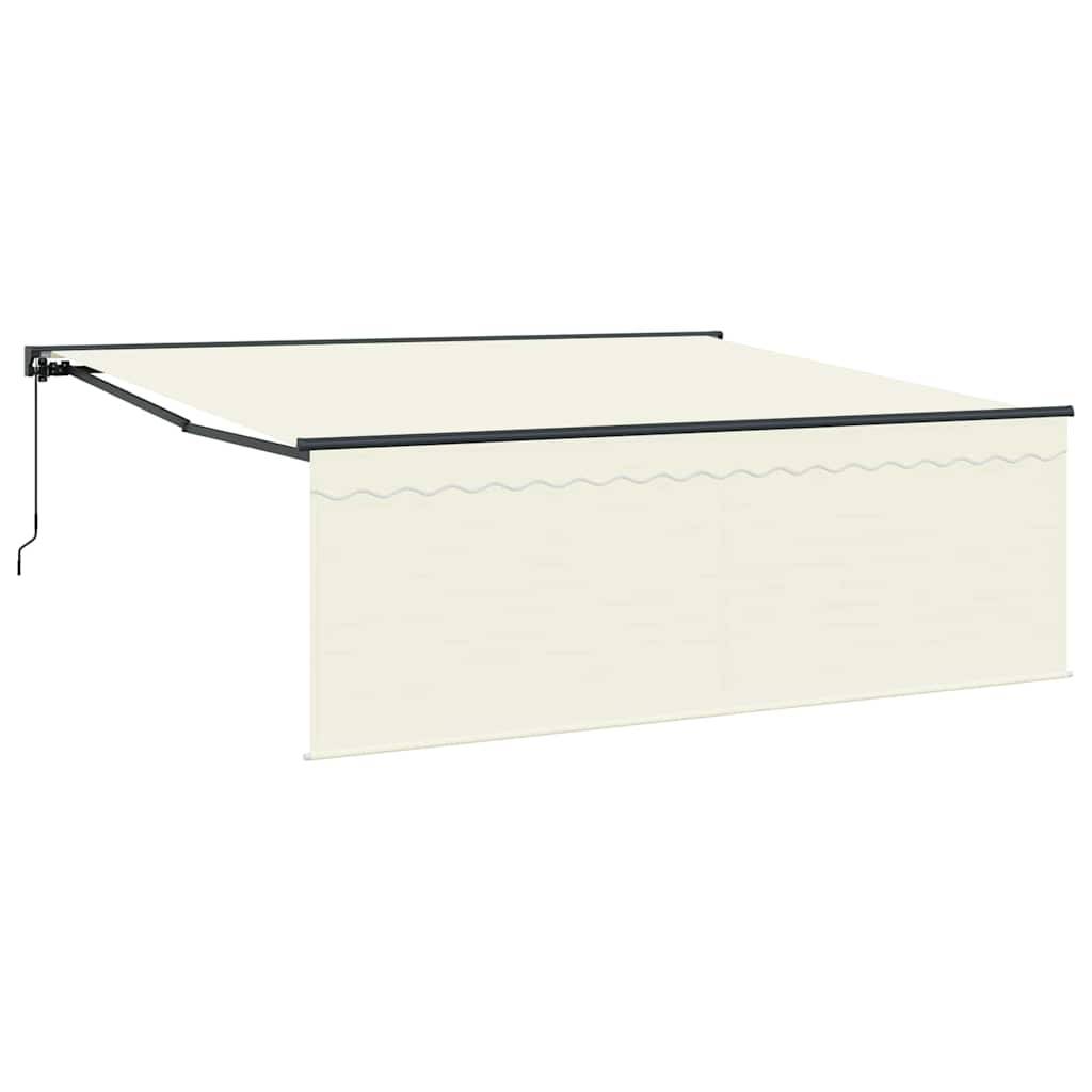 vidaXL Einziehbare Markise Creme 400 x 300 cm Polyester und Aluminium