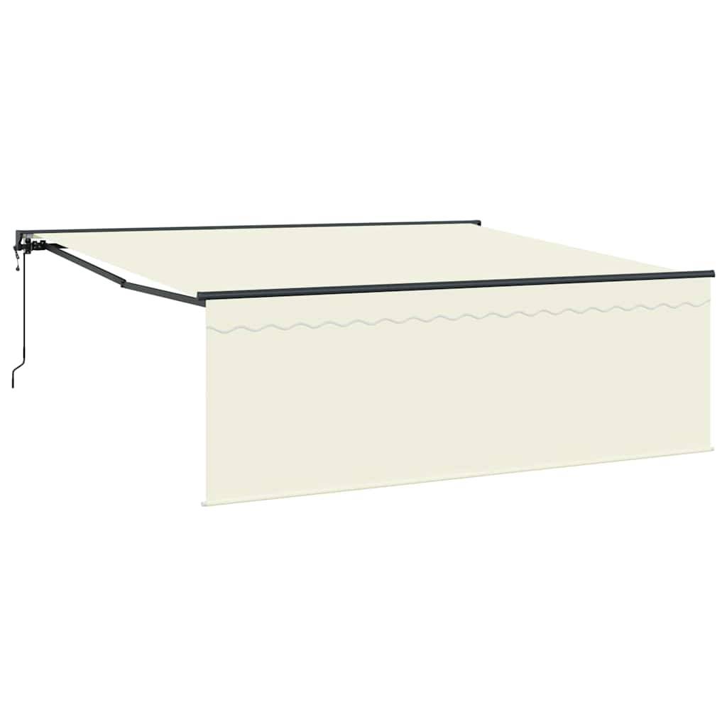vidaXL Einziehbare Markise Creme 400 x 300 cm Polyester und Aluminium