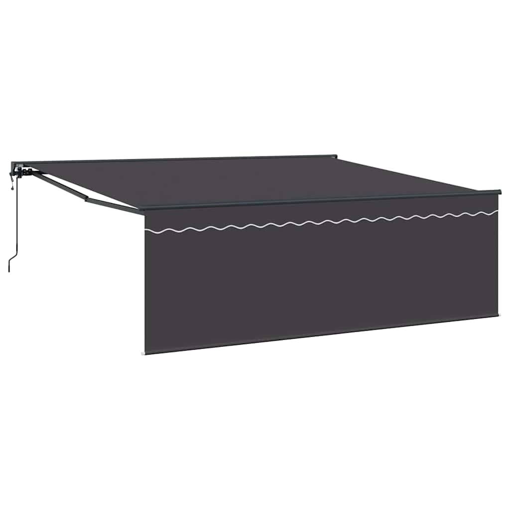 vidaXL Einziehbare Markise Anthrazit 400 x 300 cm