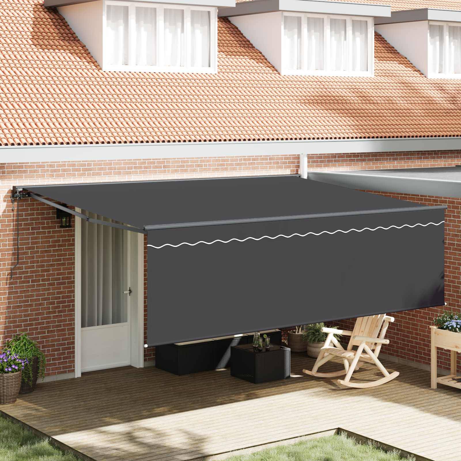 vidaXL Einziehbare Markise Anthrazit 450 x 350 cm