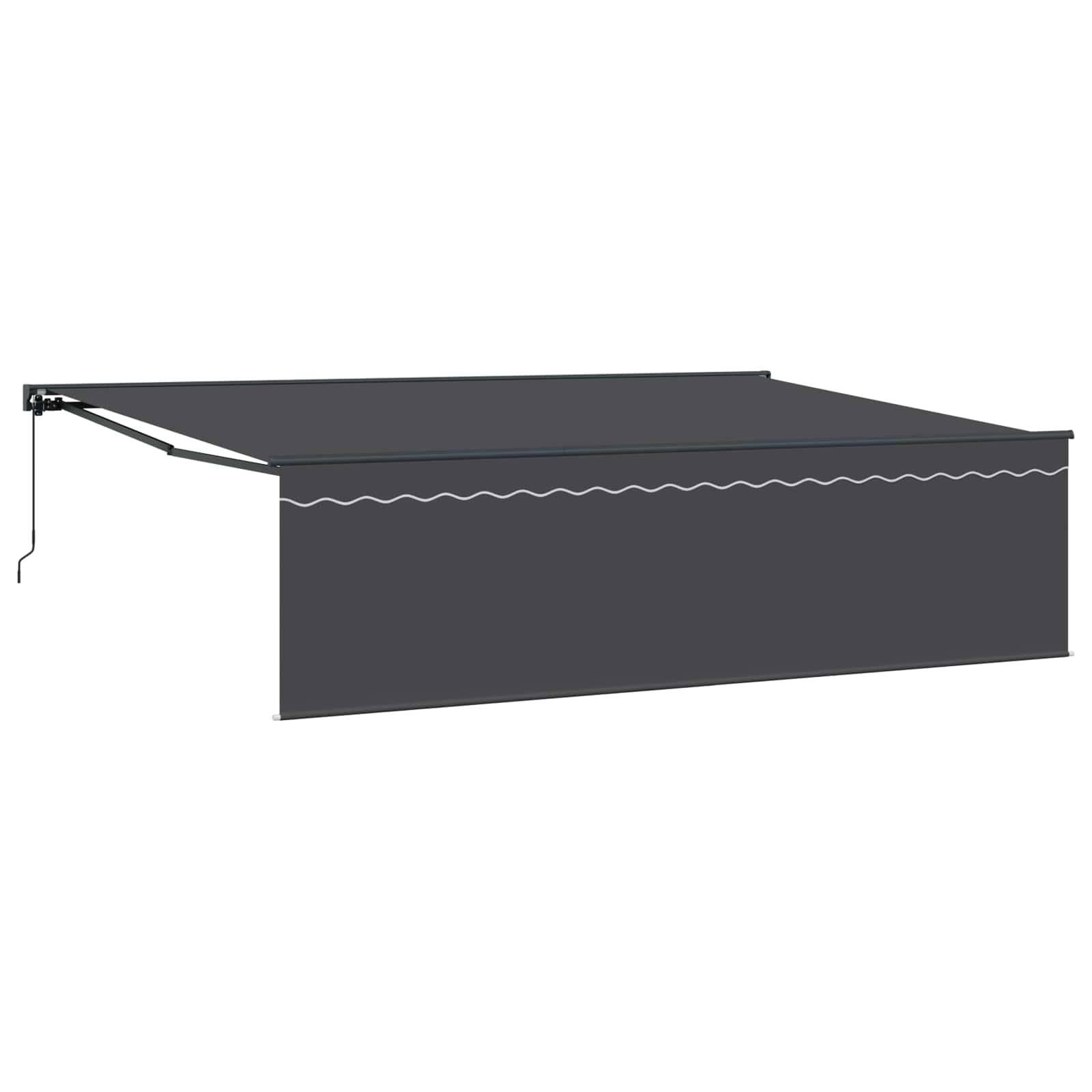 vidaXL Einziehbare Markise Anthrazit 500 x 300 cm