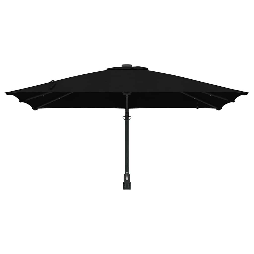 vidaXL Garten-Sonnenschirm Schwarz 248,5 x 247,5 x 160 cm