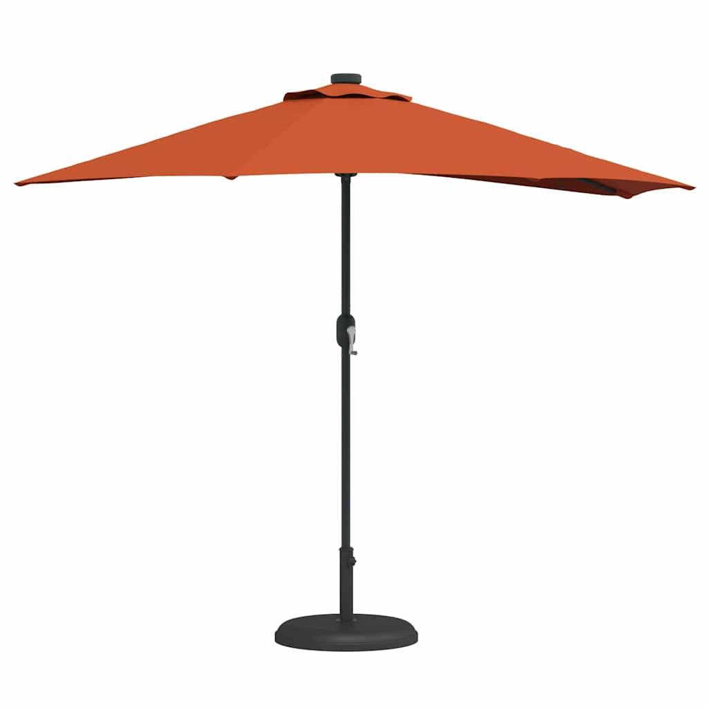 vidaXL Garten-Sonnenschirm Terrakotta 294 x 150 x 224 cm
