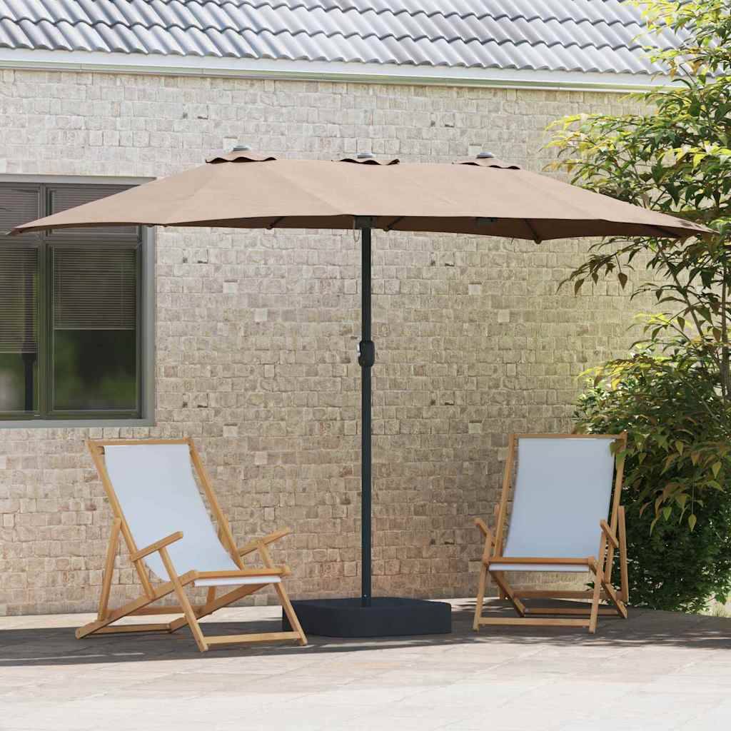 vidaXL Garten-Sonnenschirm Taupe 385 x 209 x 244 cm